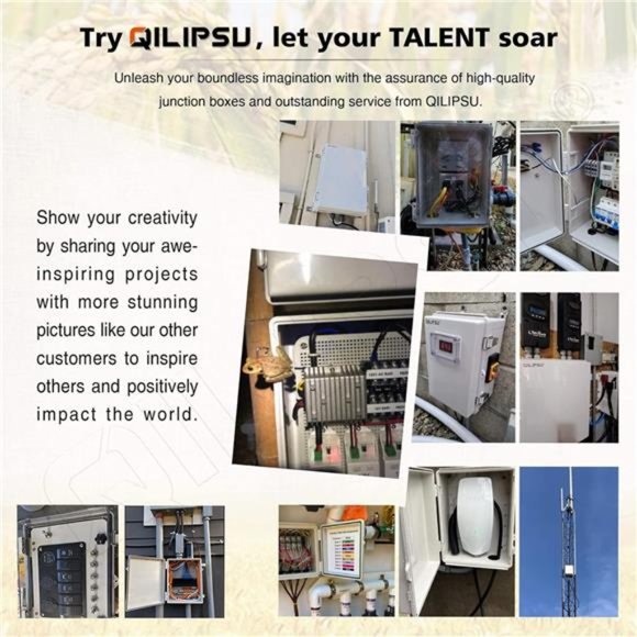 Waterproof Junction Box, IP67 ABS Plastic Electrical Enclosure (11.2"x7.7"x5.1") - Picture 3 of 6